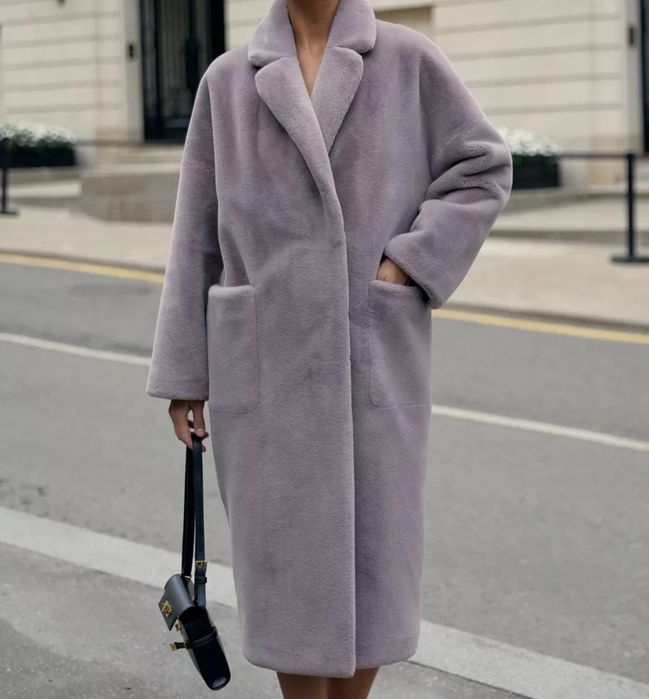 Шуба из премиум экомеха