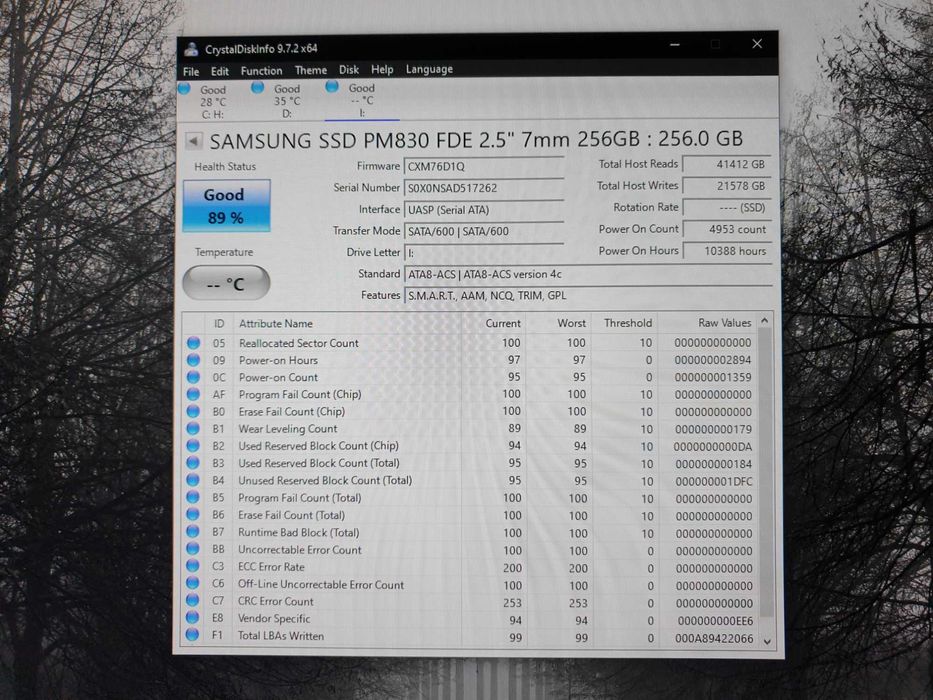 SSD Samsung PM830 256 GB