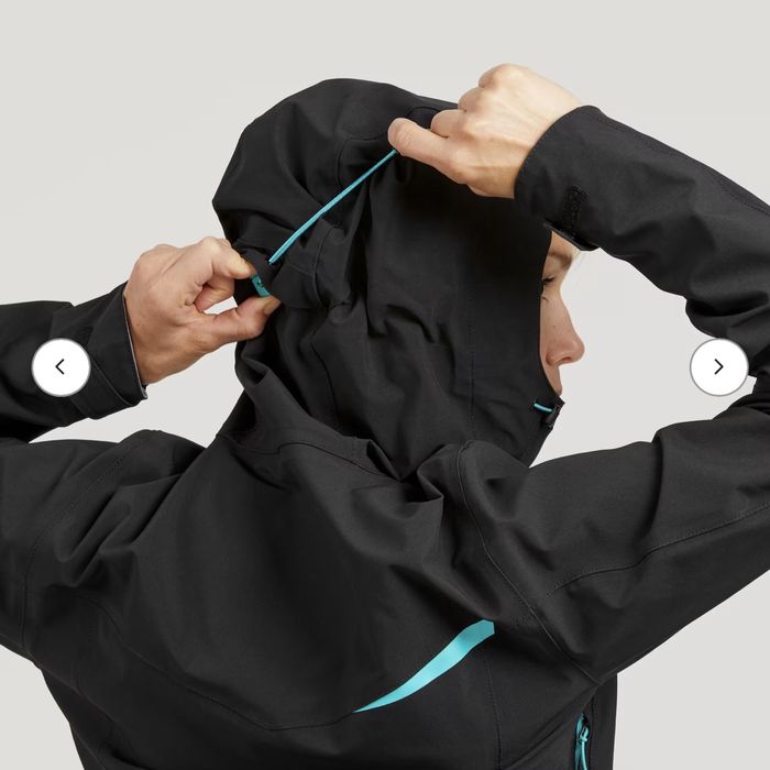 Дамско водоустойчиво яке за планински преходи MH500 - черно