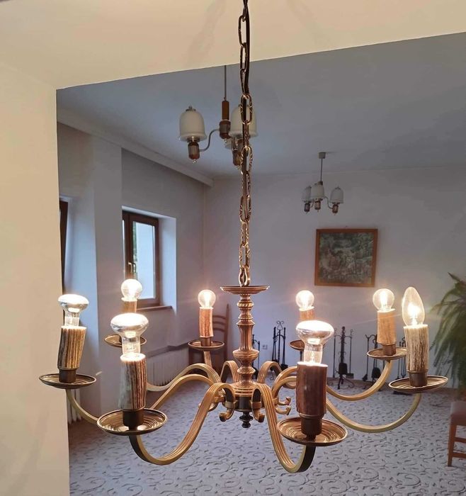 Полилей от месинг с декорация от еленски рог