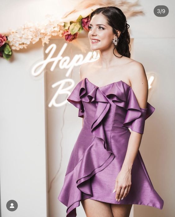 Рокля Cliche лилава