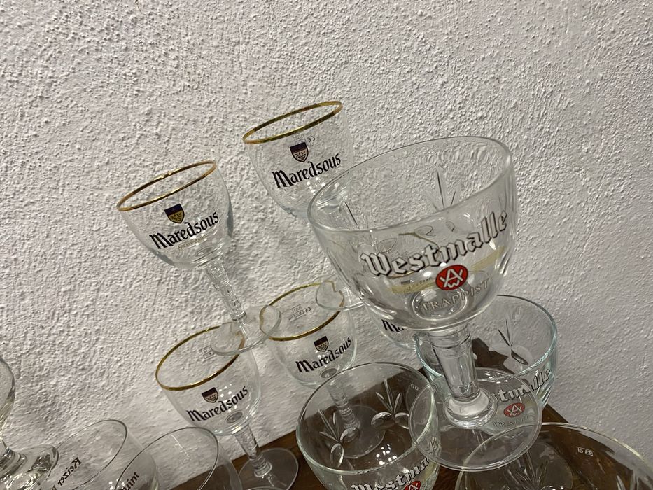 Белгийски бирени чаши Westmalle Maredsous комплект Белгия