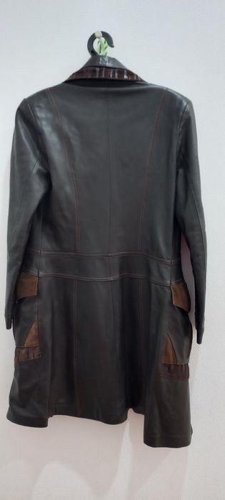 Кожаный плащ,  размер М