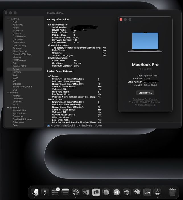 MacBook Pro 16” на чипе M1 Pro