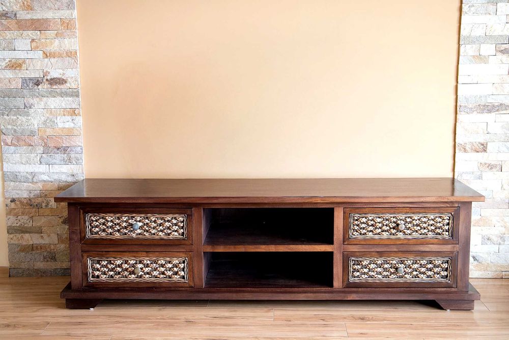 ТВ шкаф от масив - ръчна изработка, внос от Индонезия