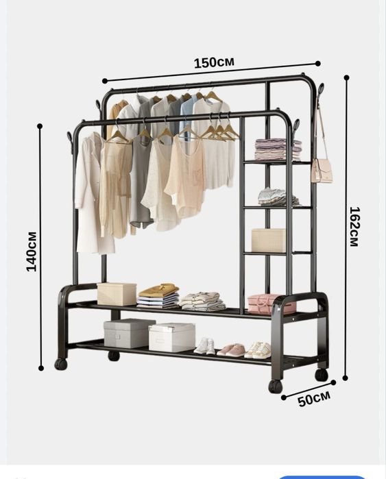 вешалка Двойная напольная вешалка вешилка