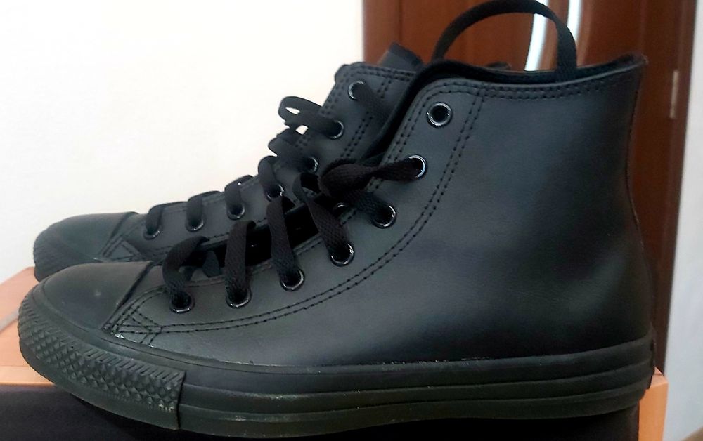 Ghete Converse Chuck Taylor All Star Rubber/Leather – Noi – Mărimea 38