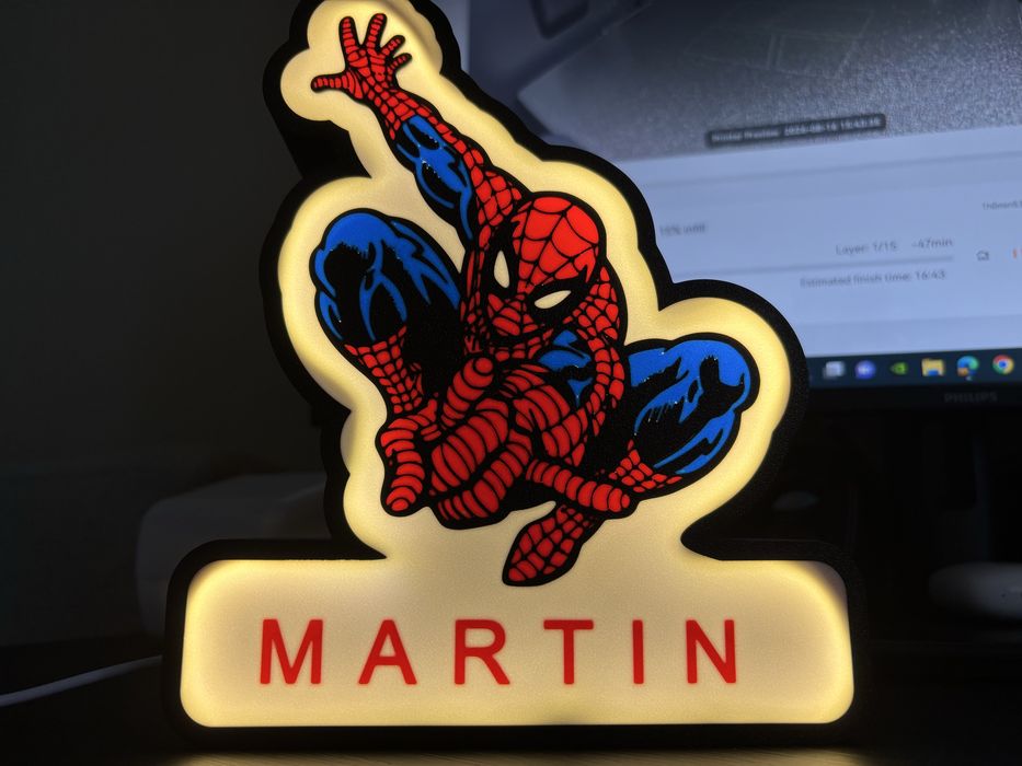 Персонализира лампи Spider Man