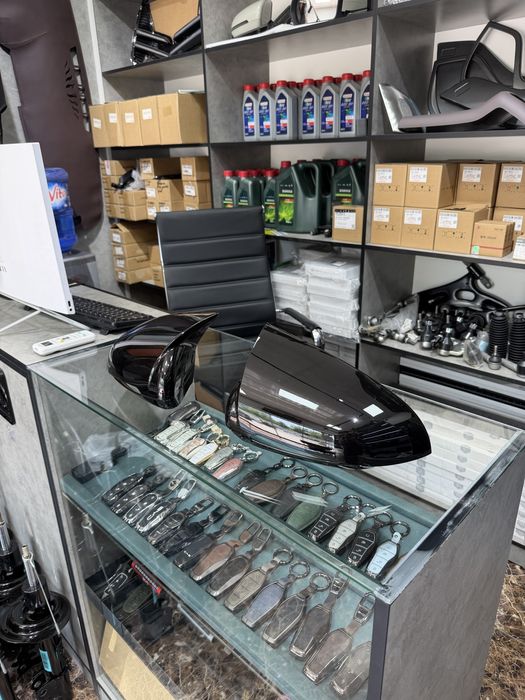 Накладки на зеркала BYD Song Plus в стиле BMW (глянец)