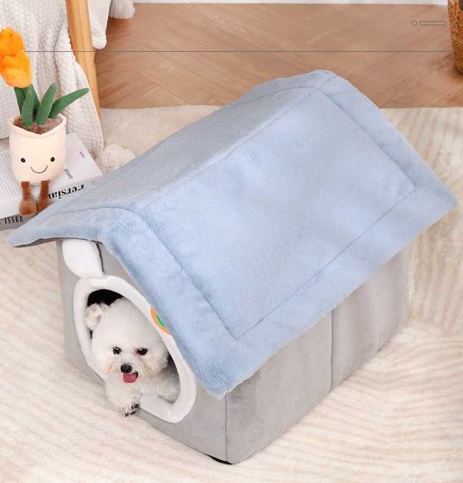 Нова сгъваема плюшена Кучешка къща * Котешка къщичка