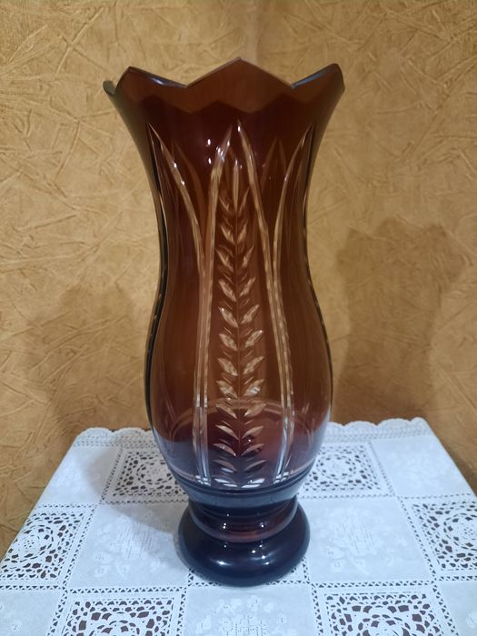 Эпоха СССР! Редкая, большая, красивая ваза. Ленинградский ЗХС.  Двухсл