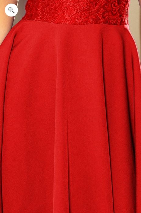 Нова червена елегантна рокля Duendeshop – размер XL