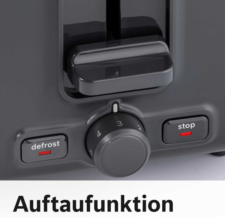 Тостер Bosch - TAT4P424, DesignLine, 970W, 6 степени, червен