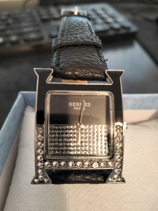 Ceas dama Negru Heure H Double Jeu watch 21x21mm