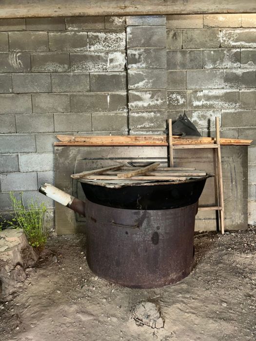 Қазан Ошақ крышкасымен