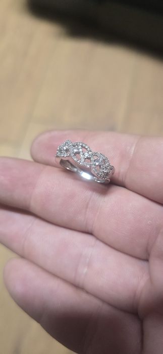 Inel aur alb diamante