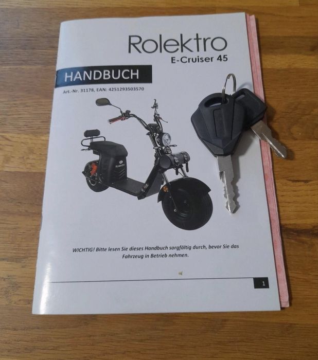 TROTINETA SCUTER ELECTRIC Rolektro Cruiser 45 Coco chopper Germania