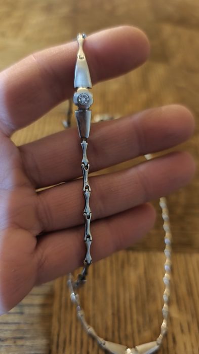 Сребърен комплект-обици,колие,гривна.