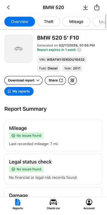 BMW F10 520d  M Pack ZF 8HP