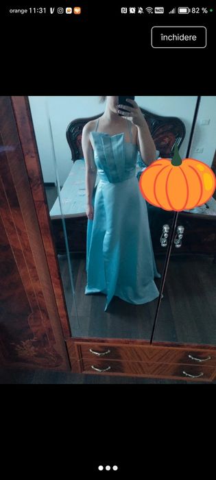 Rochie lunga baby blue Cinderella