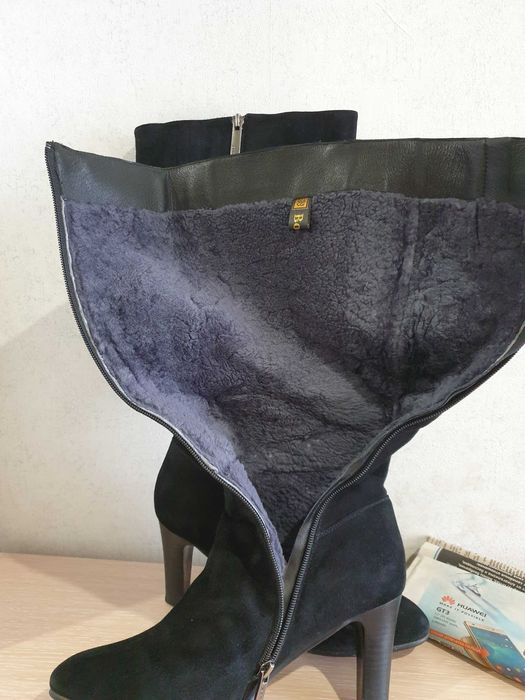 сапоги замшевые  жен.