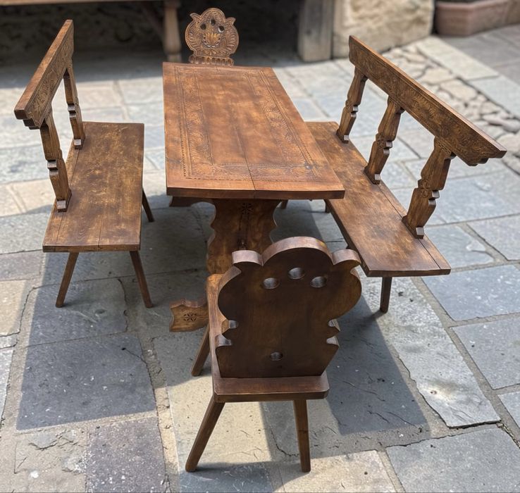 Set mobilier terasa stil Brancovenesc