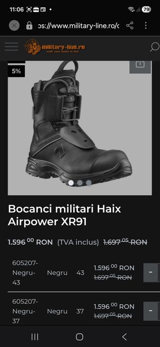 Bocanci militari Haix Airpower XR91



Bocanci militari Haix Airpower
