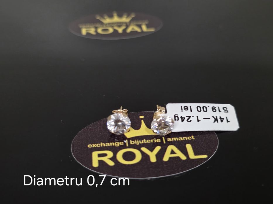 Bijuteria Royal: Cercei aur 14k/1.24 gr