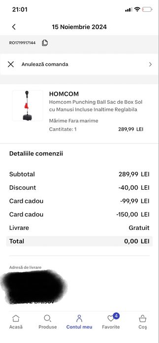 Sac de box la sol cu inaltime reglabila homcom