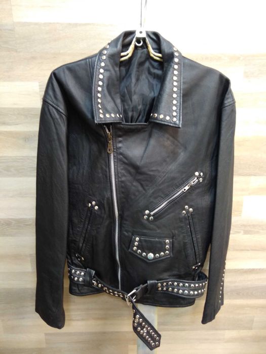 Байкерская кожаная куртка-косуха