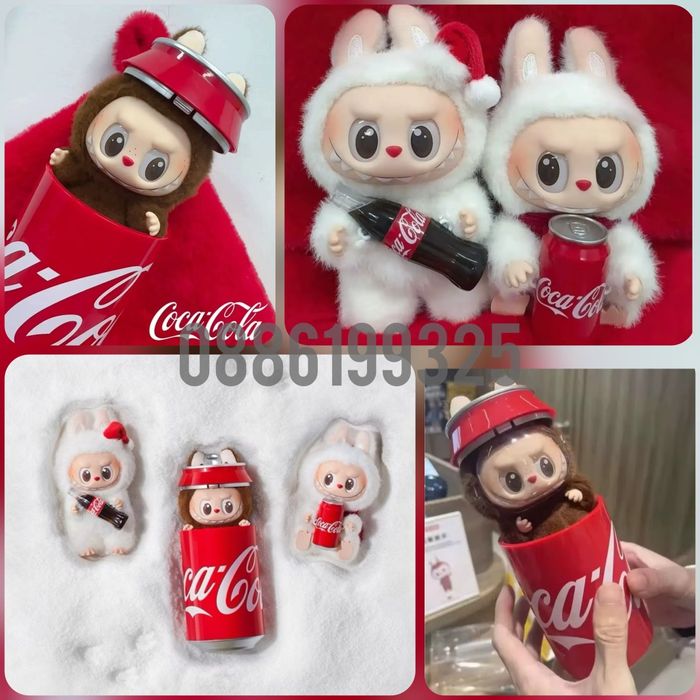Labubu Coca Cola плюшена играчка Лабубу 17см