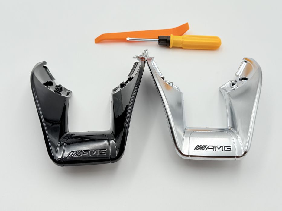 Trim Emblema Mercedes AMG Volan negru lucios