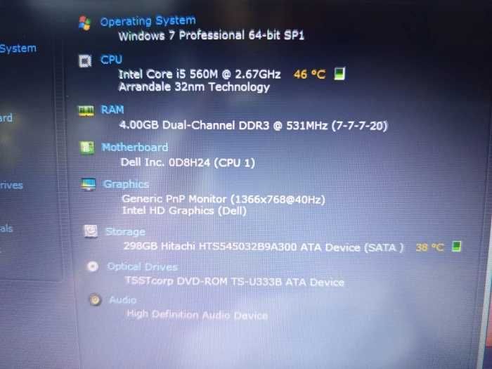 Laptop Dell Latitude E4310 intel i5 2,67Ghz | 4Gb RAM | 320Gb hdd