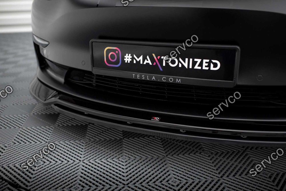 Prelungire splitter bara fata Tesla Model 3 2017- v3 - Maxton Design