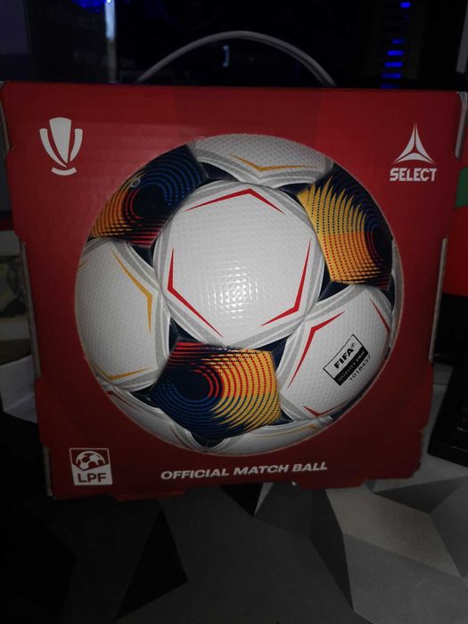 Minge OFICIALĂ Match Ball Select Superliga + Autografe VASILE MOGOȘ și MIHNEA RĂDULESCU