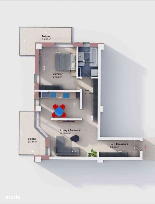 Apartament 2 camere, Vișani, Direct dezvoltator
