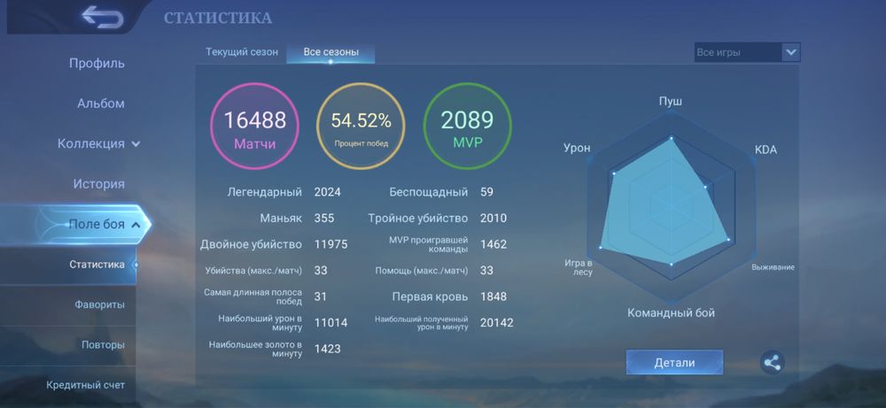 Аккаунт Mobile Legends