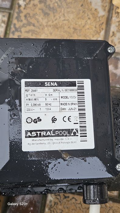 Насос для бассейна Astral 7куб Испания.