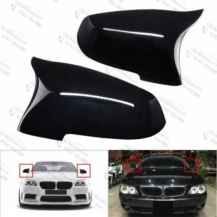 Capace oglinda model Batman M Style negru lucios  BMW F10 F11,F01, F06