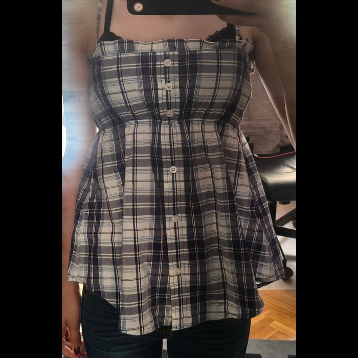 Babydoll top кариран