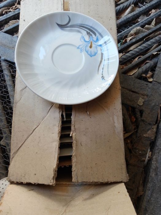 Продавам комплект чаена чаша с чинийка,само чинийки,кафяна чашка с чин