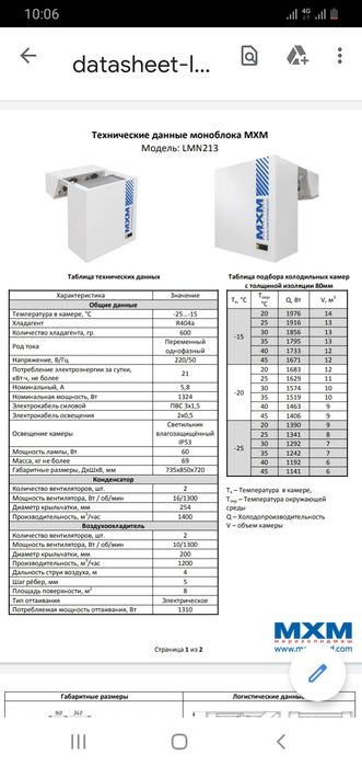 Моноблоки для морозильных камер