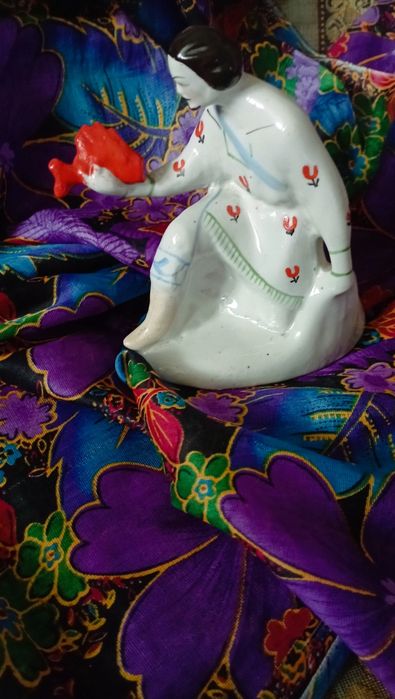 Статуэтки овчарка и Садко с золотой рыбкой