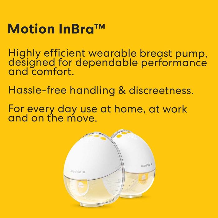 Електрическа помпа за кърма Medela Motion InBra – високоефективна,2 бр