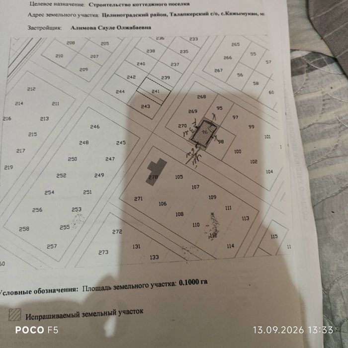 Участок Кажымукане