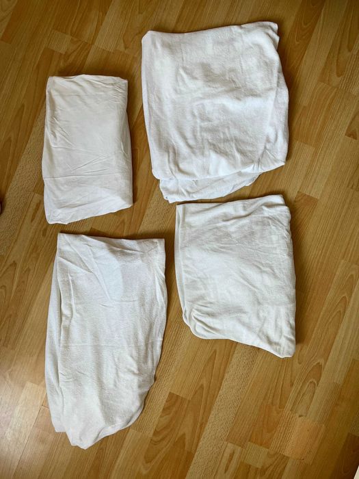 Saltea din spumă pentru pătuț cu 5 cearșafuri cu elastic