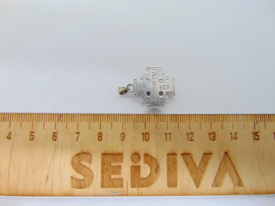 Pandantiv cruce de Jerusalem din argint