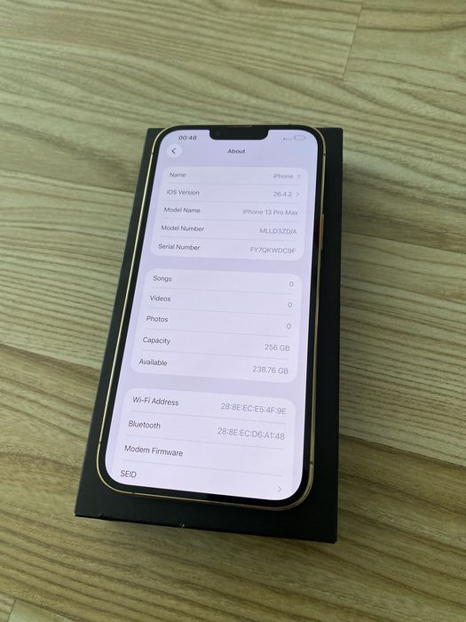 iPhone 13 PRO MAX , 256 GB , GOLD , 94% Bateria