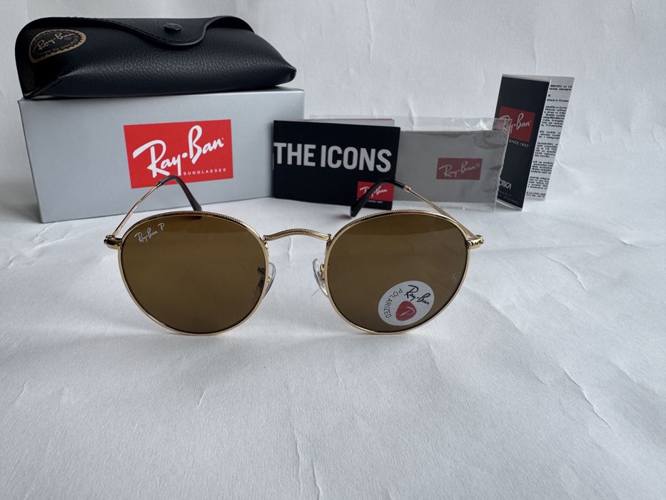 Ochelari de soare RAY BAN 3447 Round Metal Polarizati Noi