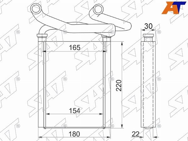 Радиатор отопителя салона Toyota Allex
